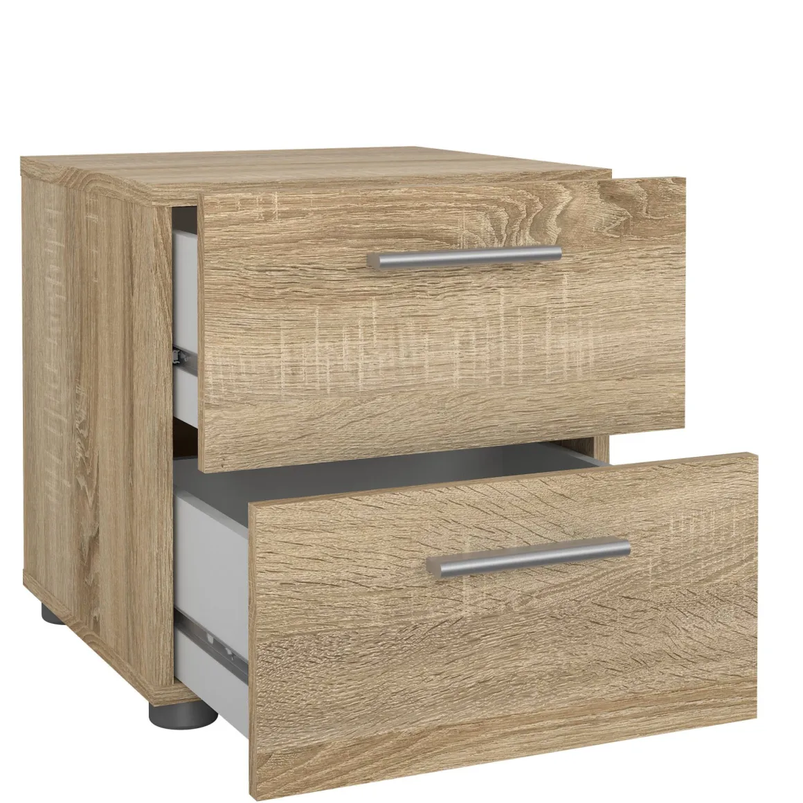 Comodino in legno quercia 40x40x42h cm - Apolla