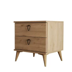 Comodino in legno quercia 52x45x55h cm - Pilar