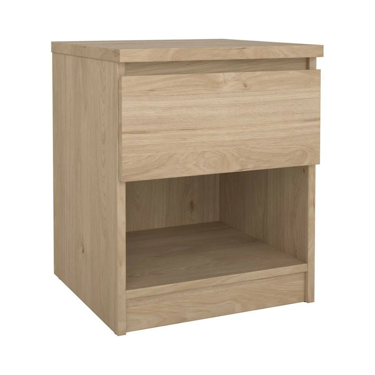 Comodini > Dmora Comodino in legno rovere 40x40x49h cm - Scolastica Marrone Rovere