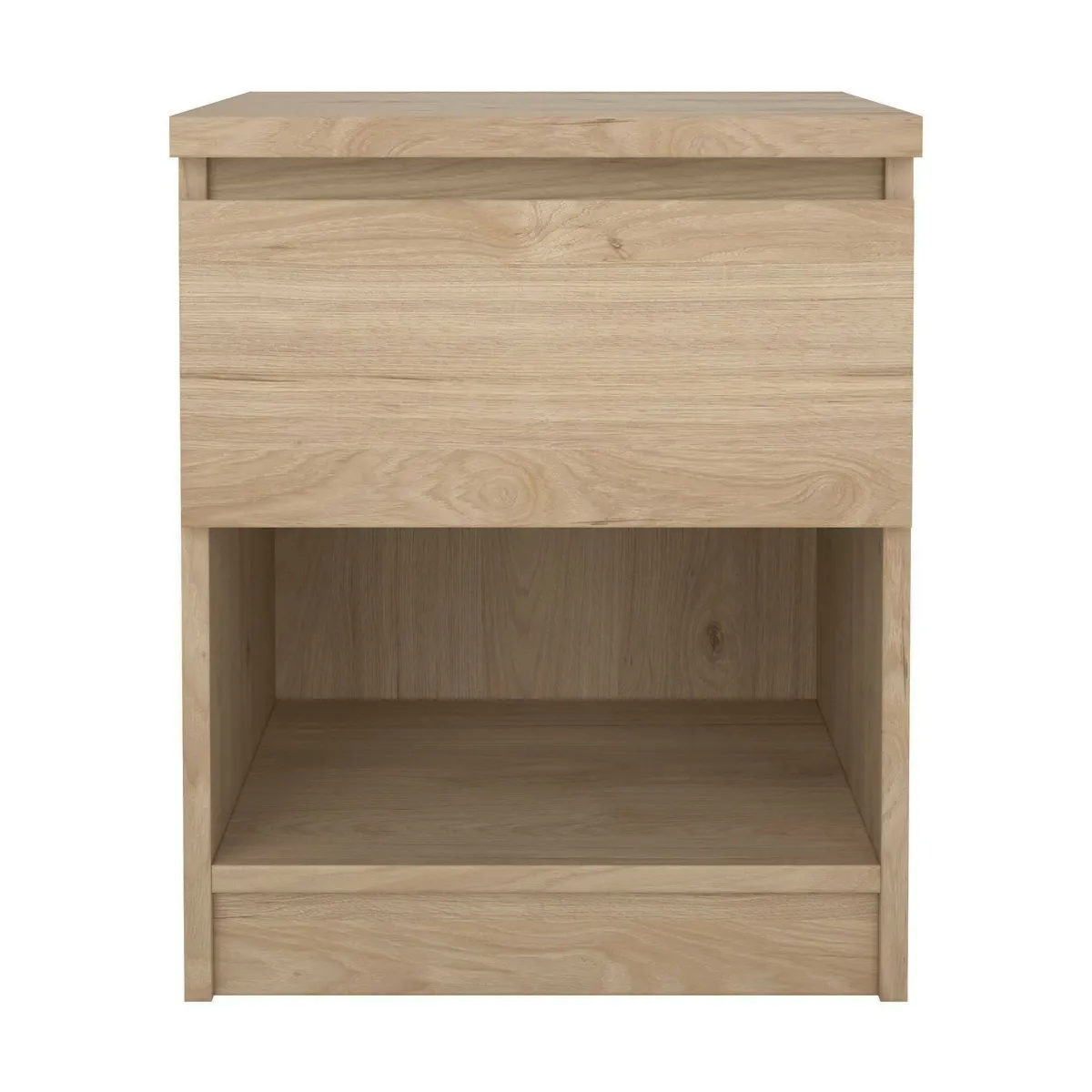 Comodini > Dmora Comodino in legno rovere 40x40x49h cm - Scolastica Marrone Rovere
