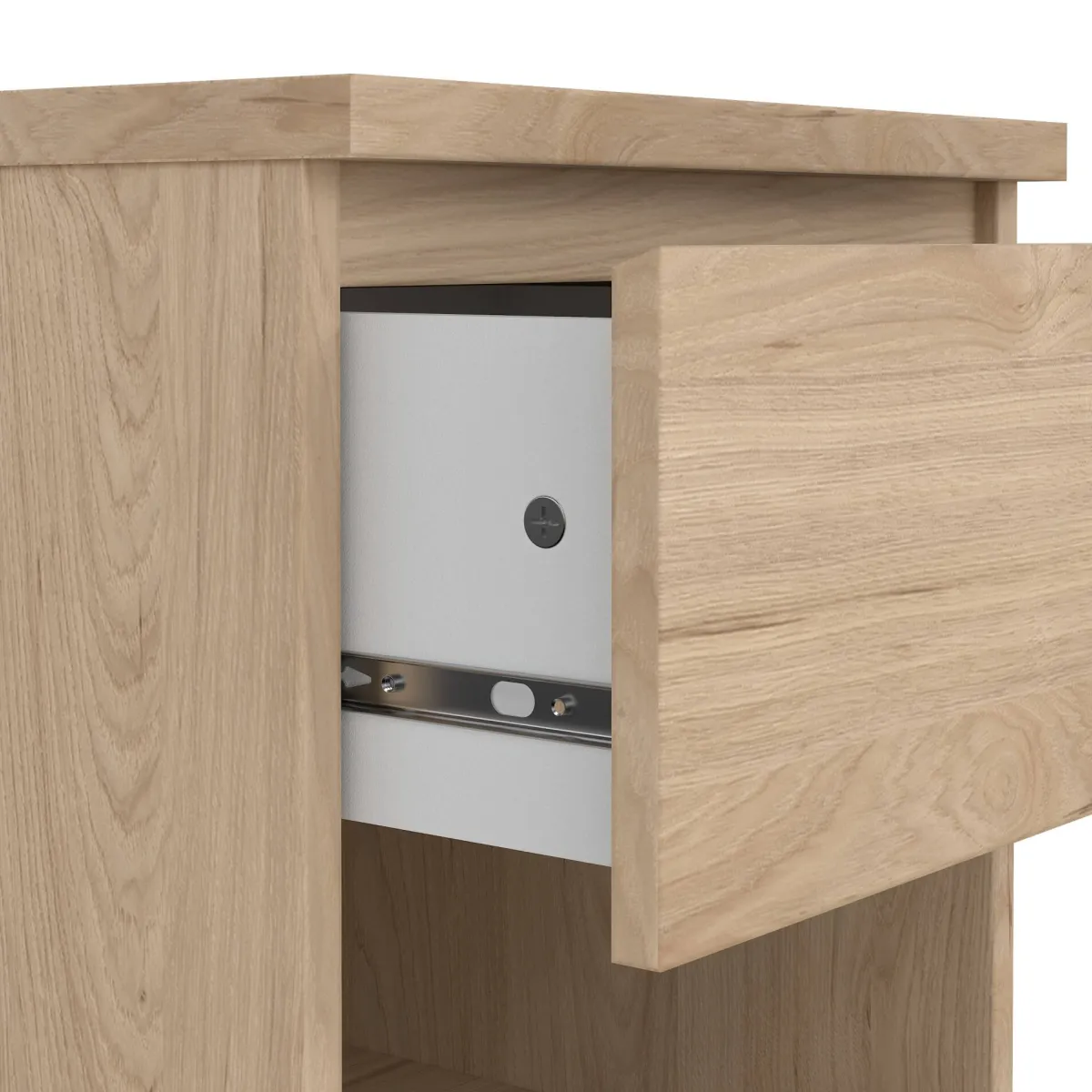 Comodini > Dmora Comodino in legno rovere 40x40x49h cm - Scolastica Marrone Rovere
