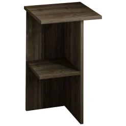 Comodini > Dmora Comodino un Ripiano Colore Ripiano Marrone 36x36x60h cm, Sfumatura Colore Struttura Noce - Roaschia Marrone Noce