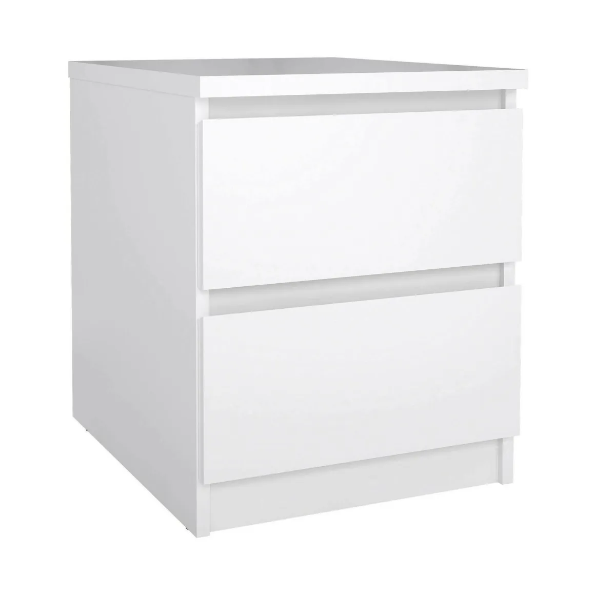Comodino minimal bianco lucido 50x40x49h cm - Azar