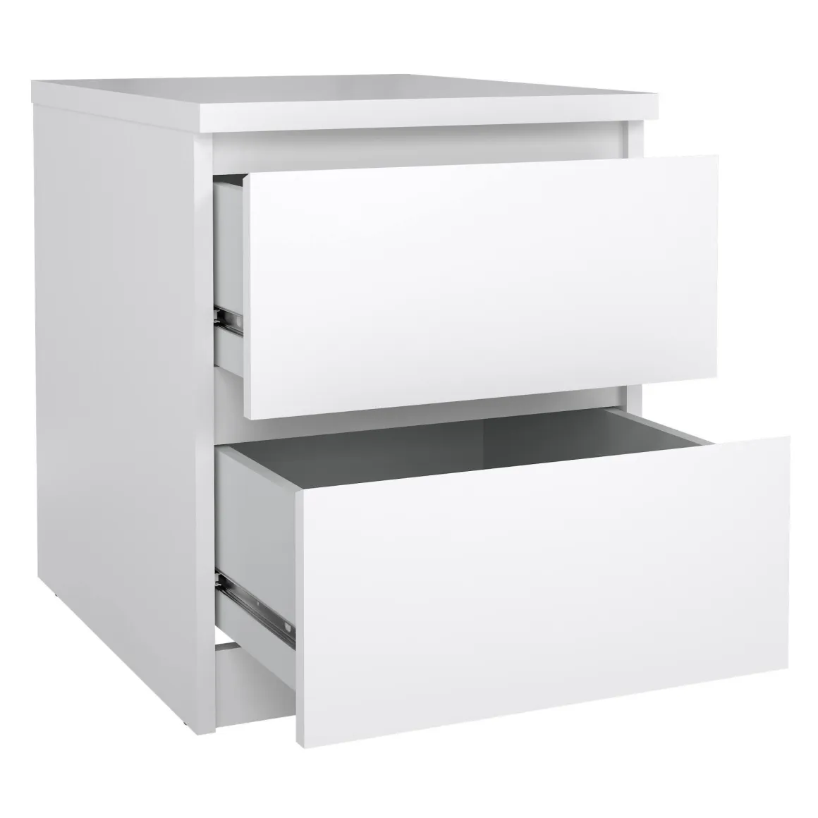 Comodino minimal bianco lucido 50x40x49h cm - Azar