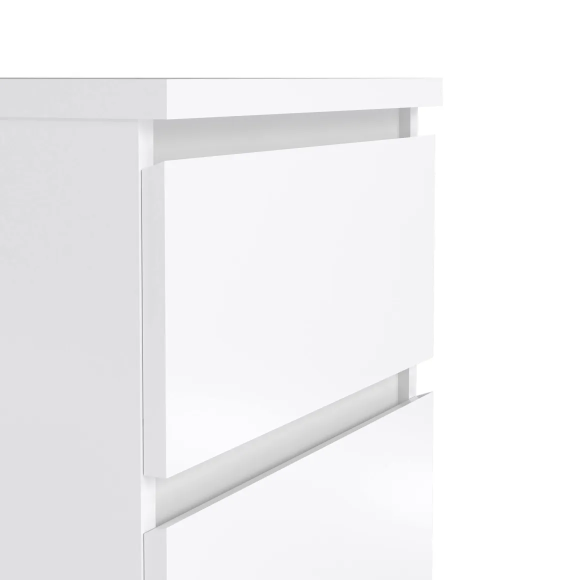 Comodino minimal bianco lucido 50x40x49h cm - Azar
