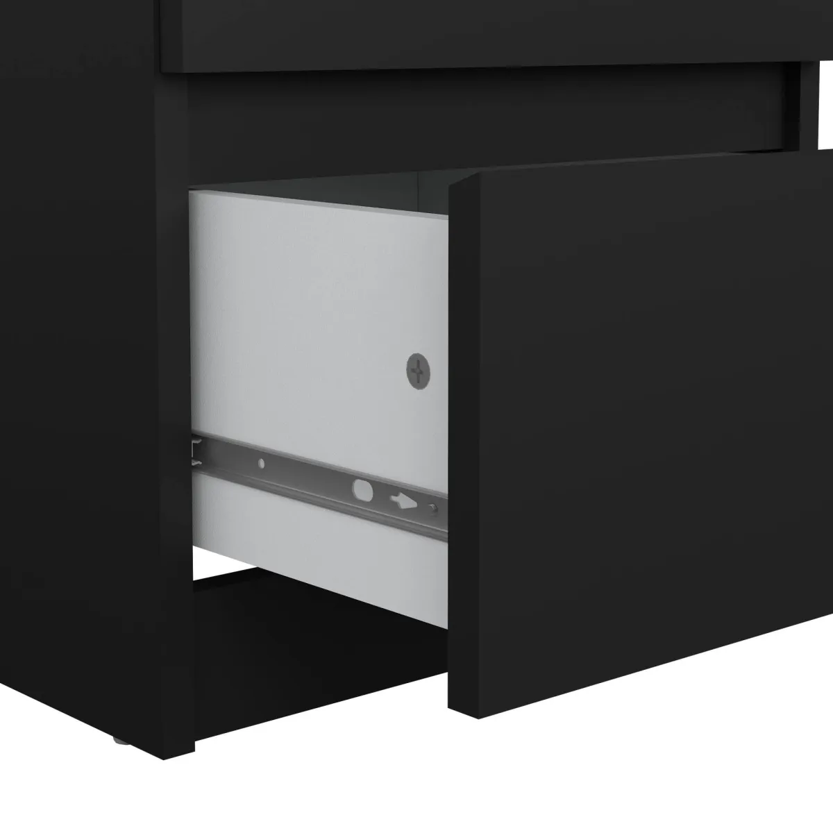Comodini > Dmora Comodino minimal 50x40x49h cm - Daiki Nero