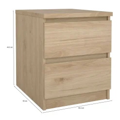 Comodino minimal rovere 50x40x49h cm - Daiki