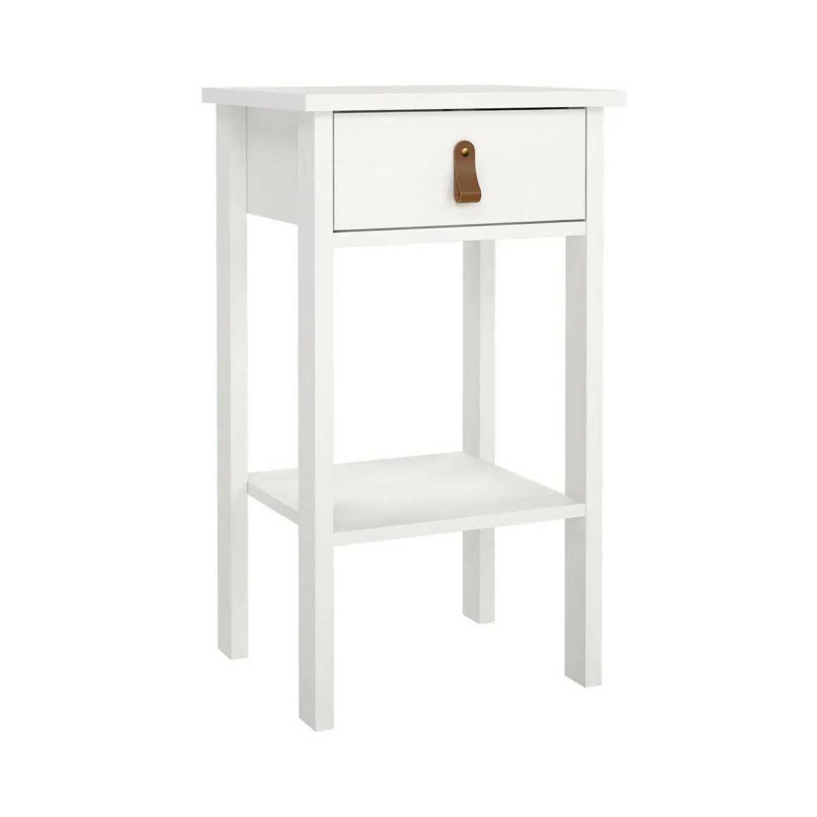 Comodino moderno bianco 40x34x70h cm - Inday