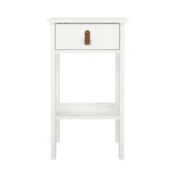 Comodino moderno bianco 40x34x70h cm - Inday