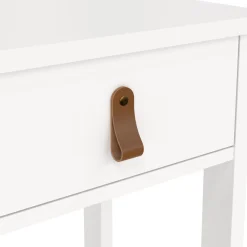 Comodino moderno bianco 40x34x70h cm - Inday