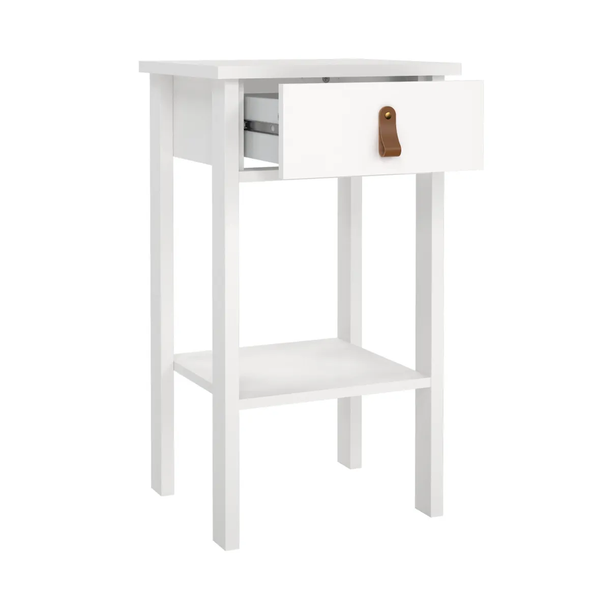Comodino moderno bianco 40x34x70h cm - Inday