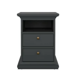 Comodino moderno grigio 43x40x58h cm - Alichin