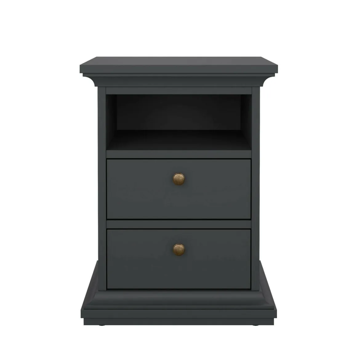 Comodino moderno grigio 43x40x58h cm - Alichin