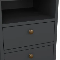Comodino moderno grigio 43x40x58h cm - Alichin