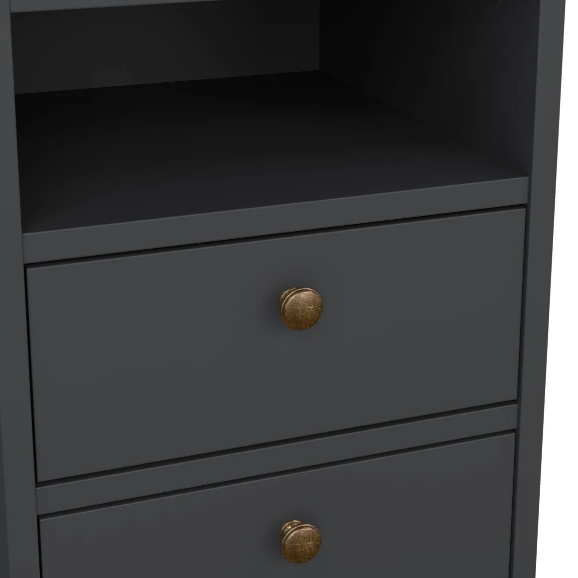Comodino moderno grigio 43x40x58h cm - Alichin