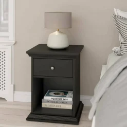 Comodini > Dmora Comodino moderno 47x43x63h cm - Pascal Nero