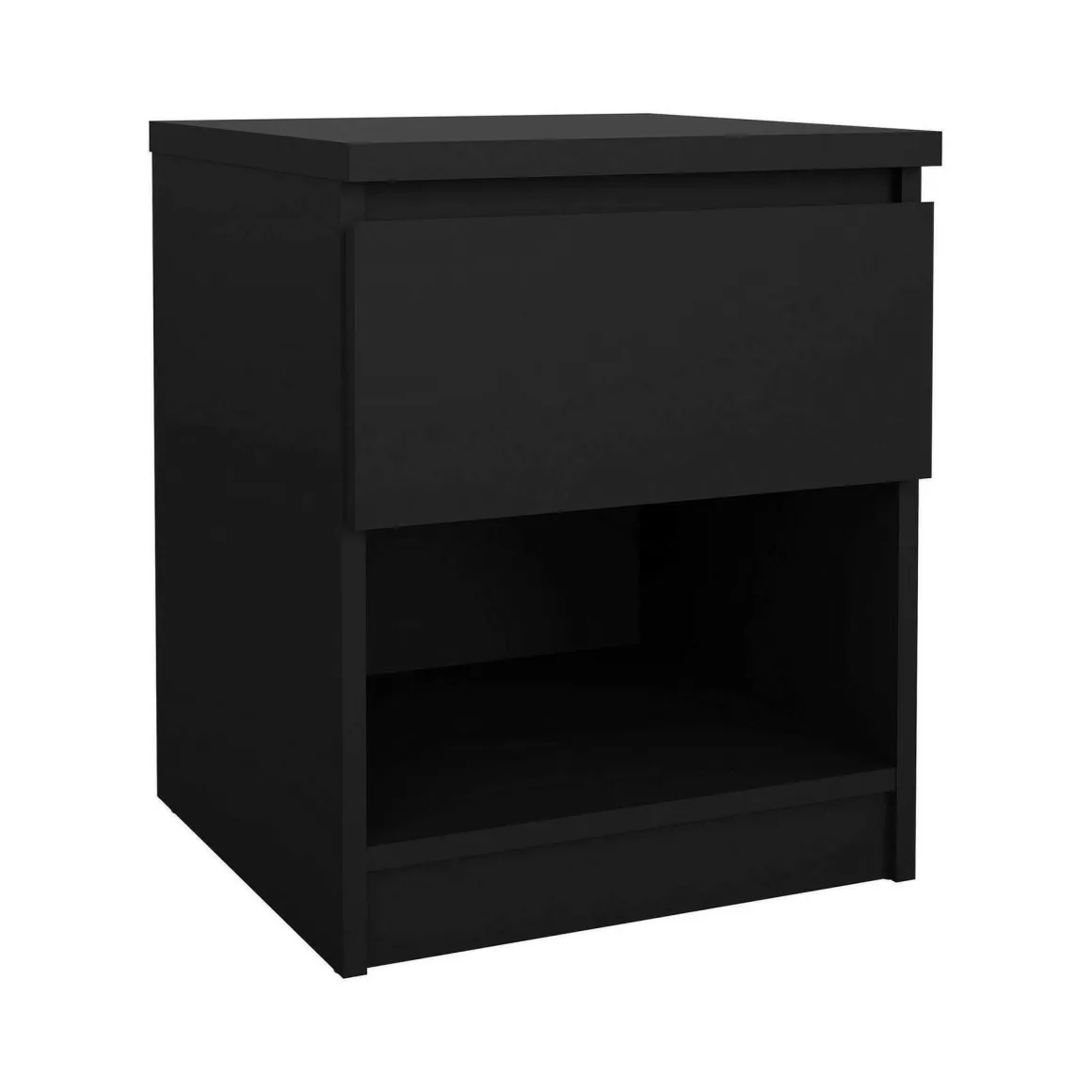 Comodino moderno nero 40x40x49h cm - Scolastica
