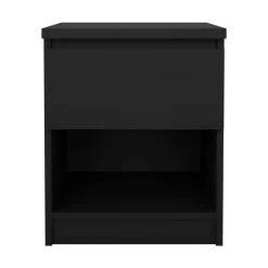 Comodino moderno nero 40x40x49h cm - Scolastica