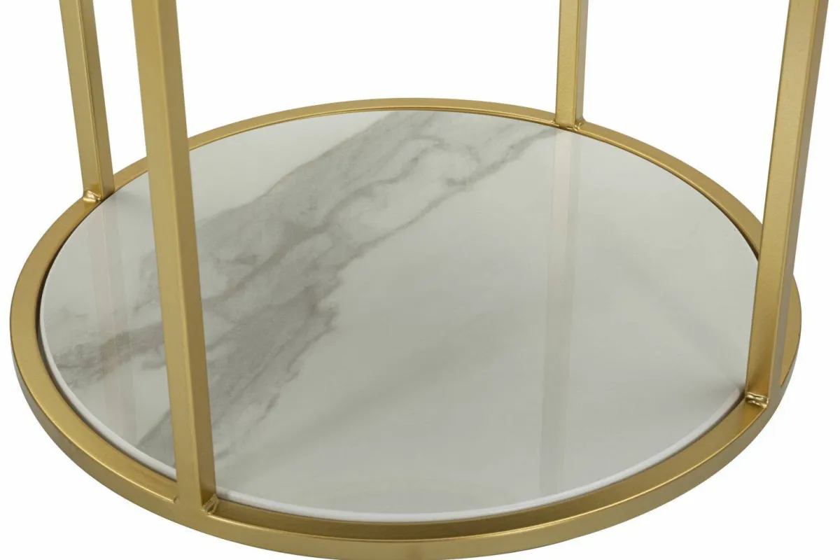 Comodini > Dmora Comodino moderno rosa e bianco 42x42x48h cm - Gerhard Bianco, Rosa