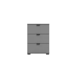 Comodini > Dmora Comodino Nero Antracite Nero 3 Cassetti un Ripiano 45x40x63h cm, Apertura Scorrevole - Talana Nero, Nero Antracite