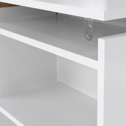 Comodino 4 ripiani bianco lucido 144x26x79h cm - Peridoto