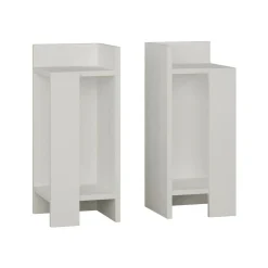 Comodino 2 ripiani bianco 25x27x60h cm - Lepre