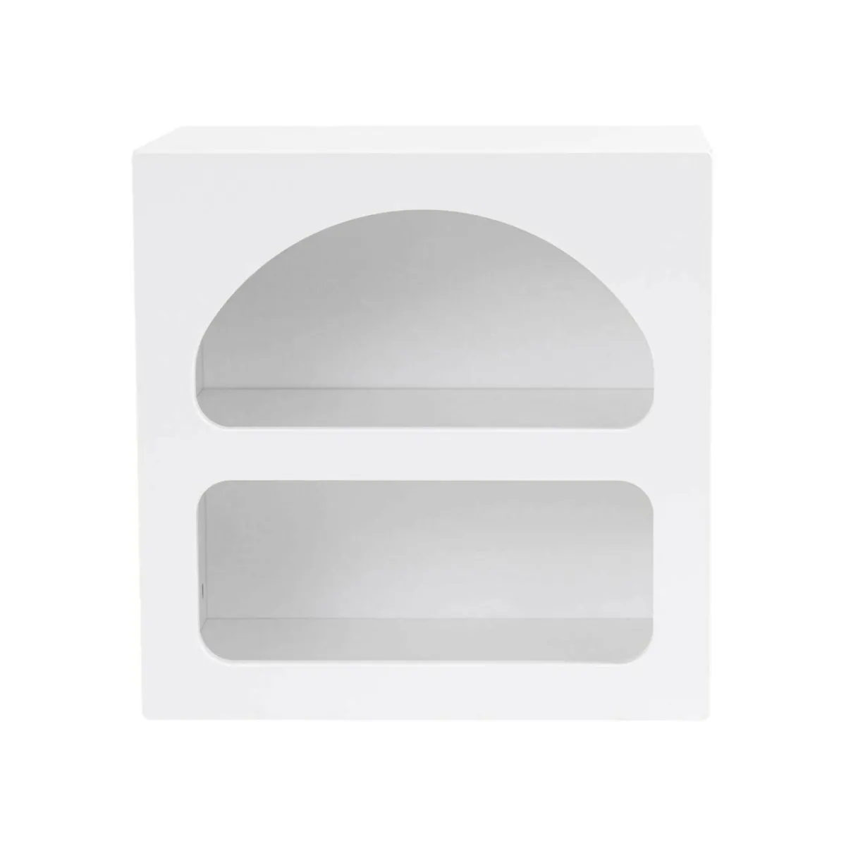 Comodini|Camera Da Letto > Dmora Comodino 3 ripiani 50x38x50h cm - Nara Bianco