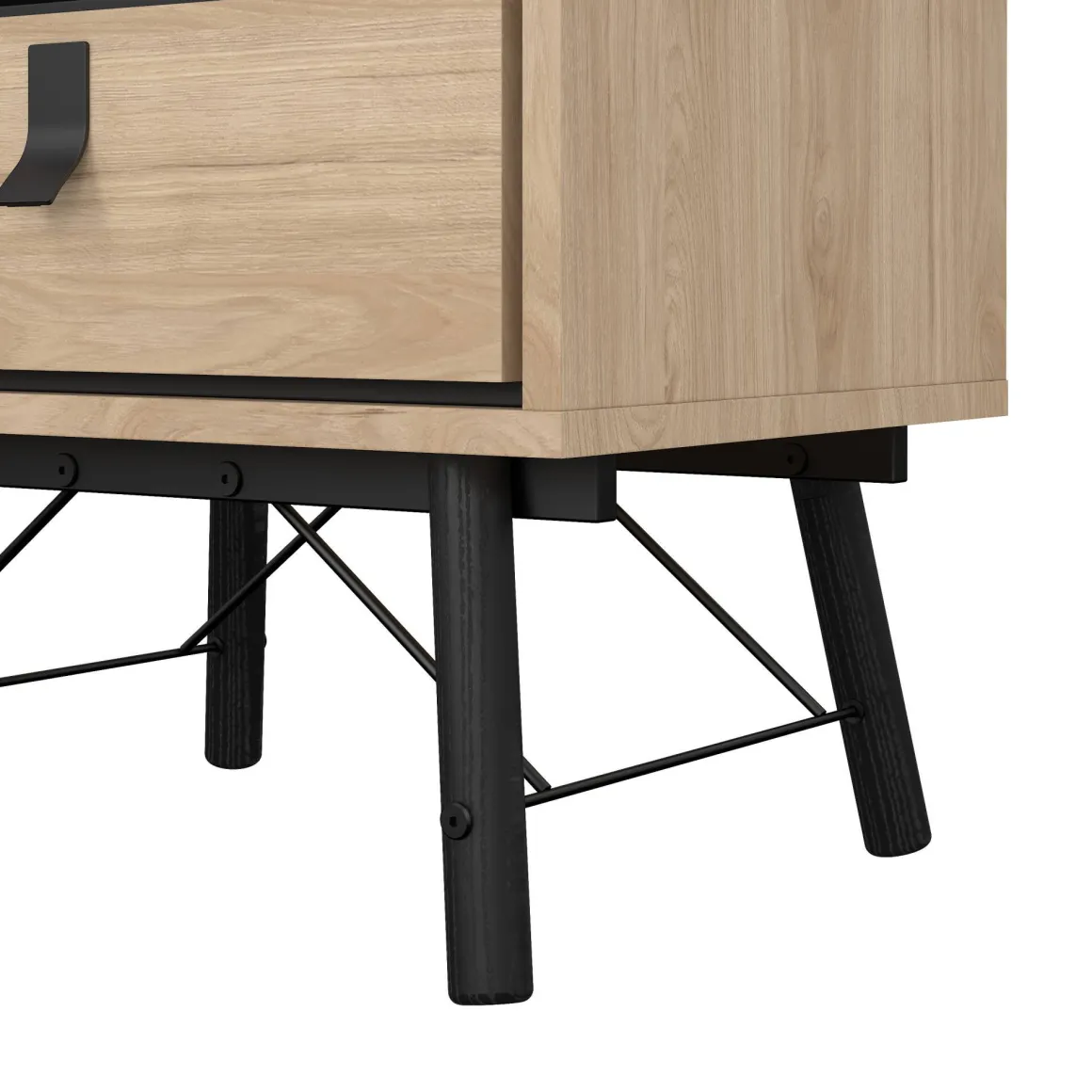Comodino 2 ripiani rovere 53x40x59h cm - Chito