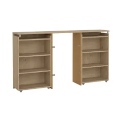 Comodini > Dmora Comodino 7 ripiani rovere 144x26x79h cm - Arnaboldi Marrone Rovere