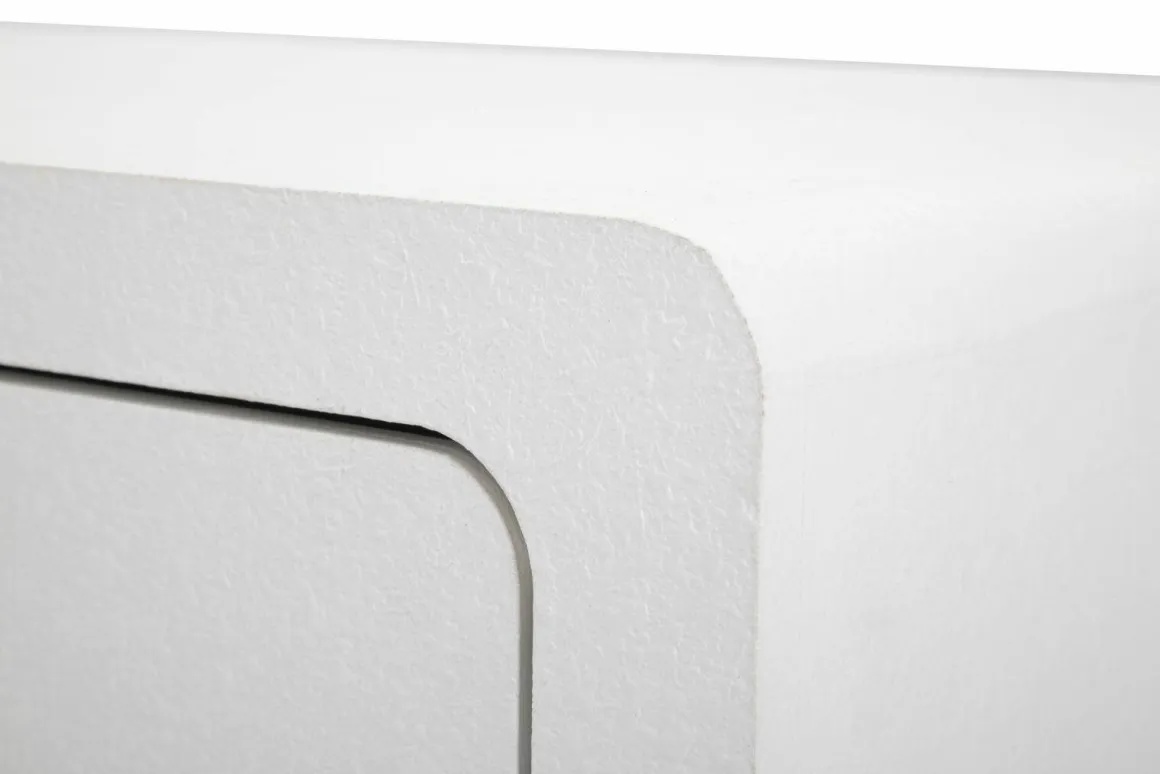 Comodino 1 ripiano bianco e oro 60x32x79h cm - Suze