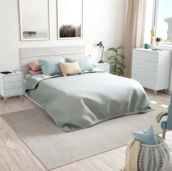Comodini|Camera Da Letto > Dmora Comodino 1 ripiano bianco e rovere 40x33x56h cm - Attina Marrone, Bianco Rovere