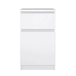 Comodini|Camera Da Letto > Dmora Comodino 1 ripiano 50x34x49h cm - Armageddo Bianco Lucido