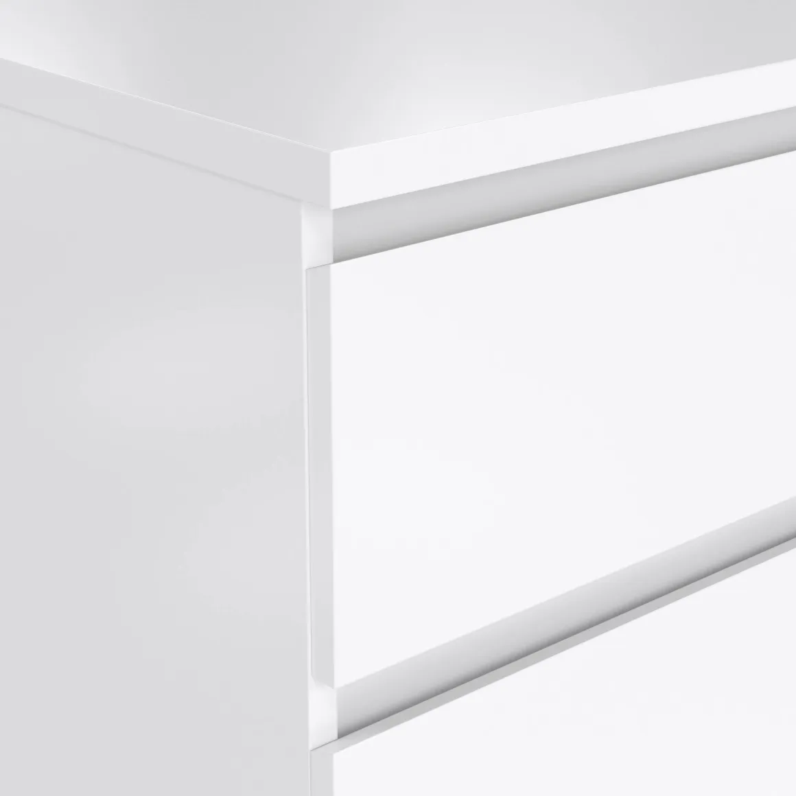 Comodino 1 ripiano bianco lucido 40x40x70h cm - Delfini