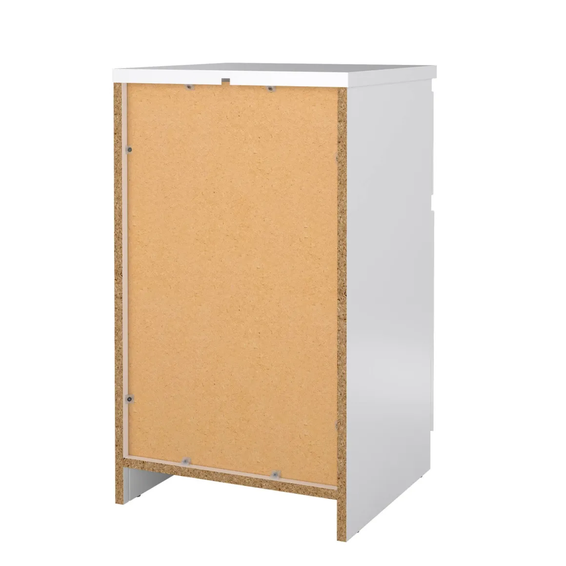 Comodino 1 ripiano bianco lucido 40x40x70h cm - Delfini
