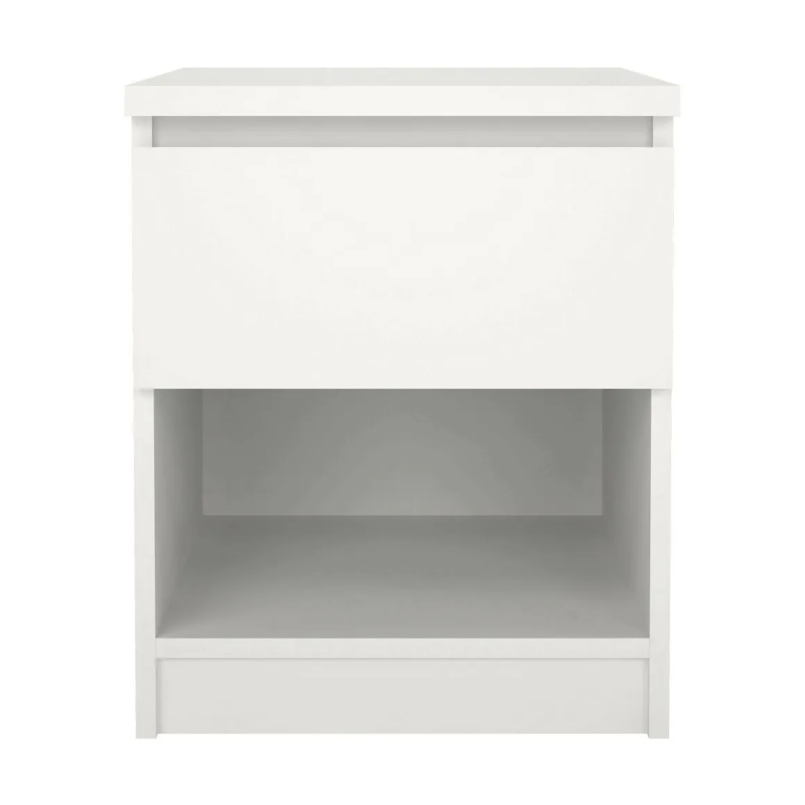Comodino 1 ripiano bianco opaco 40x40x49h cm - Scolastica