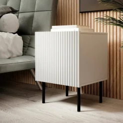 Comodini > Dmora Comodino 1 ripiano 62x40x49h cm - Almera Bianco