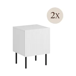 Comodini > Dmora Comodino 1 ripiano 62x40x49h cm - Almera Bianco