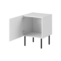 Comodini > Dmora Comodino 1 ripiano 62x40x49h cm - Almera Bianco
