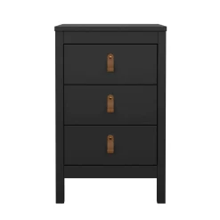 Comodino 1 ripiano nero 43x38x70h cm - Lombardia