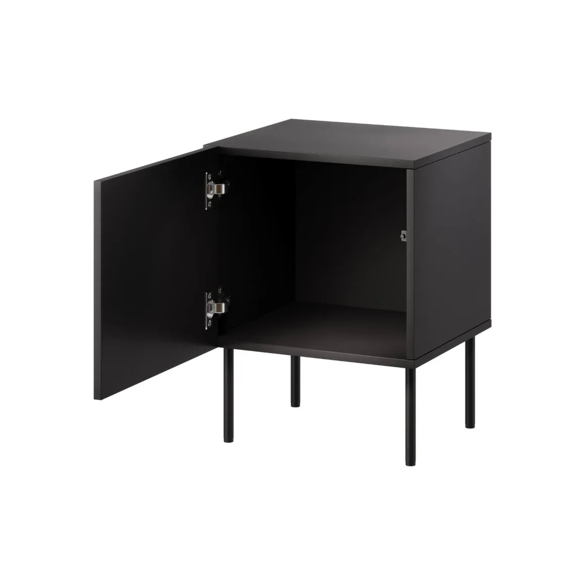 Comodino 1 ripiano nero 45x42x59h cm - Set di 2 comodini Viano