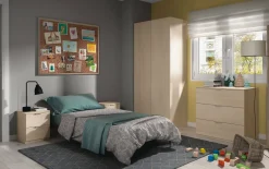 Comodini > Dmora Comodino 1 ripiano rovere 40x40x42h cm - Argelato Marrone Rovere
