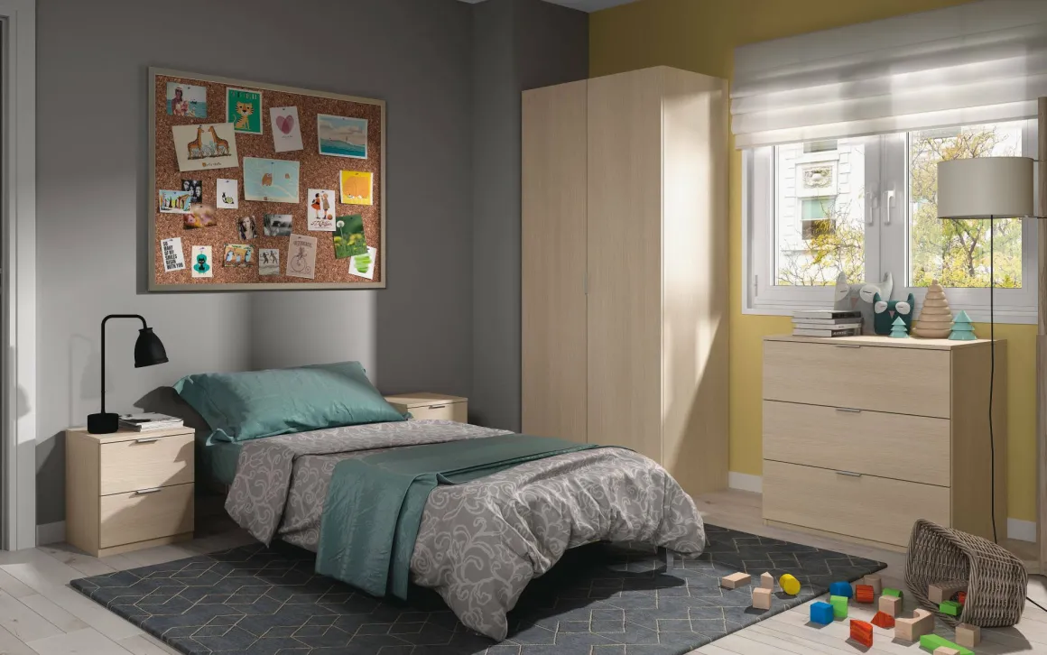 Comodini > Dmora Comodino 1 ripiano rovere 40x40x42h cm - Argelato Marrone Rovere