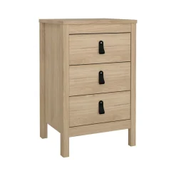 Comodini > Dmora Comodino 1 ripiano rovere 50x34x46h cm - Banyan Marrone Rovere