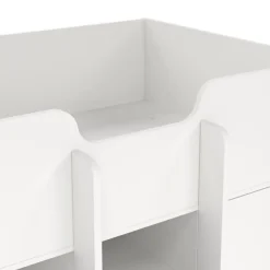 Composizioni Camera Da Letto > Dmora Composizione Camera da Letto Dimensione Materasso 90x200 cm Scrivania Estraibile 203x104x111h cm, un Letto - Lamedani Bianco