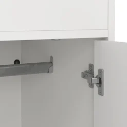 Composizione Camera da Letto Bianco un Cassetto Dimensione Materasso 90x200 cm 203x104x150h cm, Compatto Multiuso - Laliso