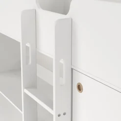 Composizione Camera da Letto Bianco un Cassetto Dimensione Materasso 90x200 cm 203x104x150h cm, Compatto Multiuso - Laliso