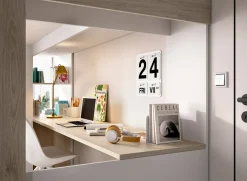 Cameretta|Composizioni Camera Da Letto > Dmora Composizione camera da letto Pax, 255x112h150 cm, Bianco e Rovere Marrone, Bianco Rovere