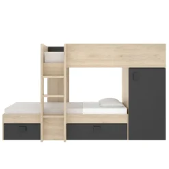 Composizione camera da letto Pax, 255x112h150 cm, Rovere e Antracite