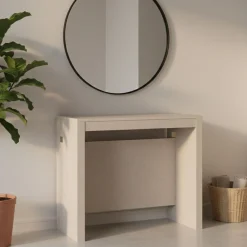 Consolle Allungabile Beige 8 Posti Allungabile 186x90x78h cm, Meccanismo Estensione a Incastro - Ficarolo