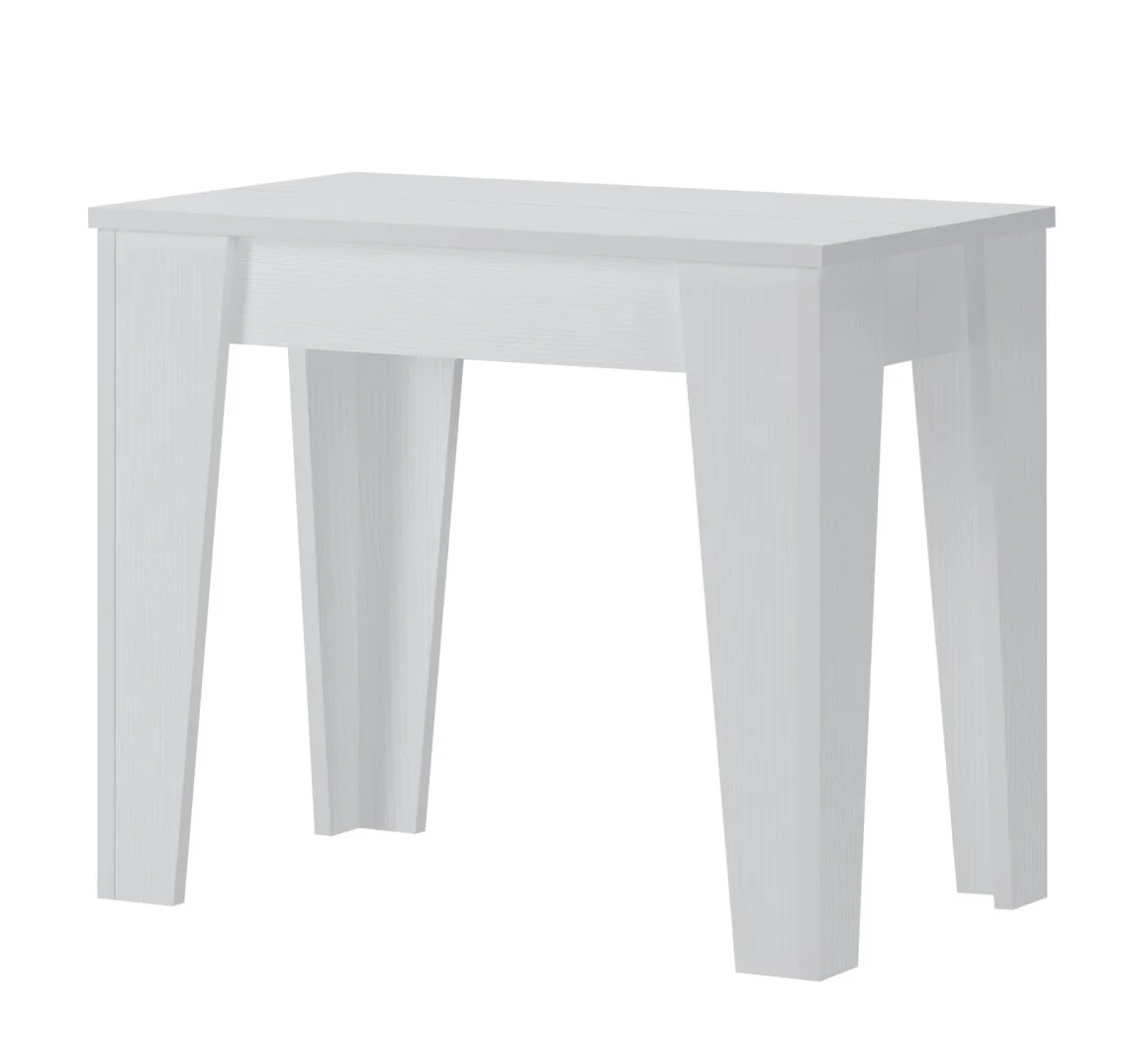 Consolle Allungabile Bianco 12 Posti Allungabile 305.6x90x75.2h cm, Meccanismo Estensione Allunghe Centrali - Gizio